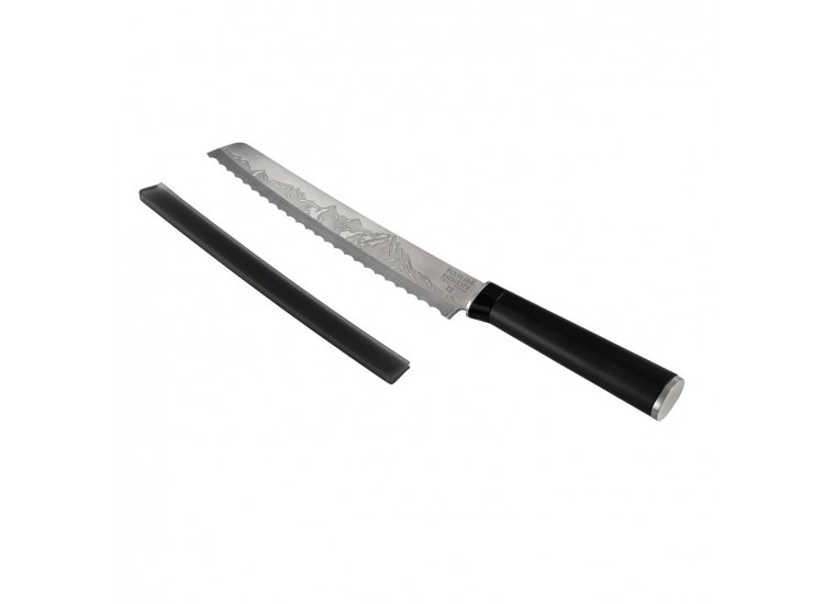 Couteau &agrave; pain Kuhn Rikon JIU lame 21cm manche ultra-confort + &eacute;tui