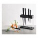 Bloc Kuhn Rikon COLORI transparent + 5 couteaux noir ultra-affûtés