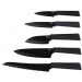 Bloc Kuhn Rikon COLORI transparent + 5 couteaux noir