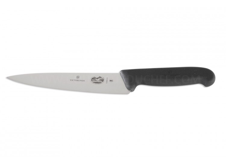 Couteau &eacute;minceur Victorinox 5.2003.19 lame de 19cm manche fibrox noir