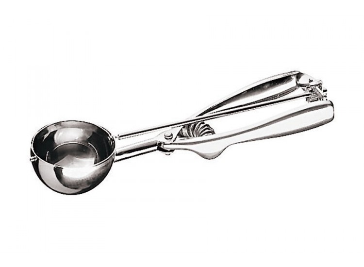 Cuill&egrave;re &agrave; glace METALTEX ergonomique tout acier inox 18/8