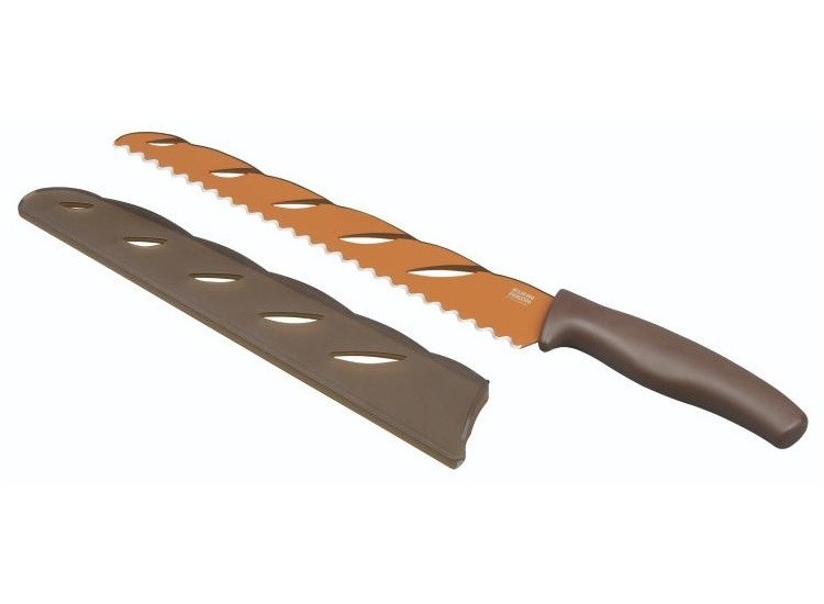 Couteau &agrave; pain Kuhn Rikon lame 26cm rev&ecirc;tement &agrave; motif original + &eacute;tui
