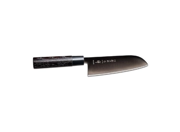 Couteau japonais Santoku Tojiro Zen Black lame 17cm