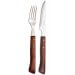 Coffret 6 couteaux + 6 fourchettes Arcos acier NITRUM manches en bois 