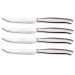 Coffret 4 couteaux à steak monobloc Arcos lames acier inox microdentées 11cm