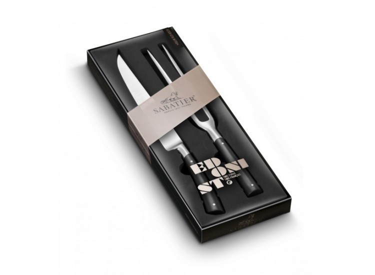 Coffret 1 couteau &agrave; d&eacute;couper + 1 fourchette Sabatier Edonist forg&eacute;s