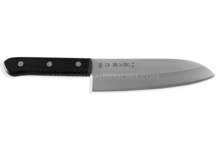 Couteau Santoku japonais Tojiro DP plein manche lame 17cm