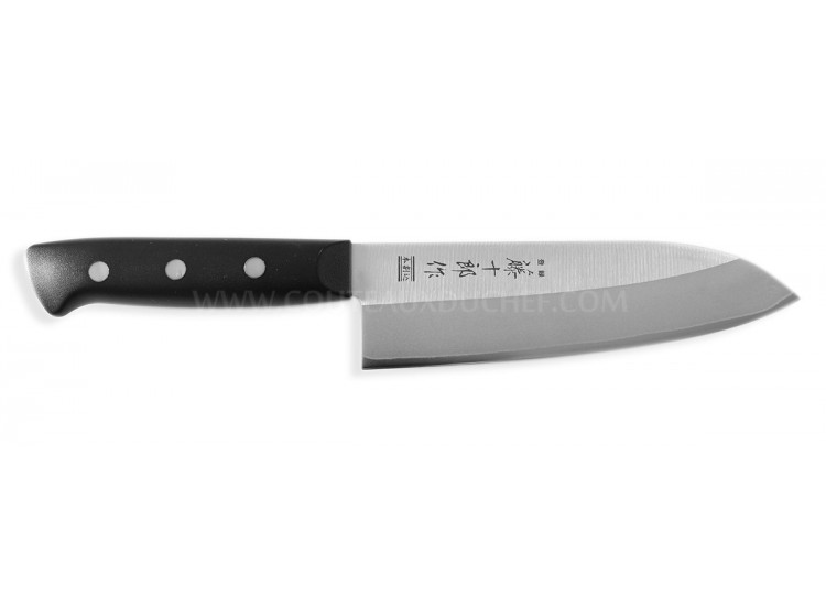 Couteau santoku japonais Tojiro DP Eco lame 17cm manche rivet&eacute;