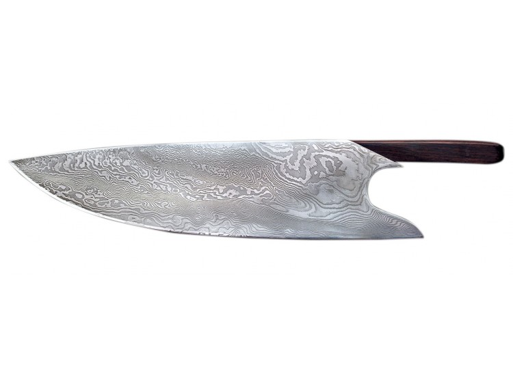 Couteau de chef G&uuml;de THE KNIFE 21cm damas et design