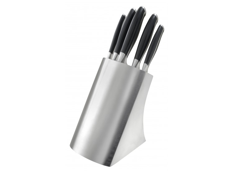 Bloc en inox + 5 couteaux Jupiter Sabatier International