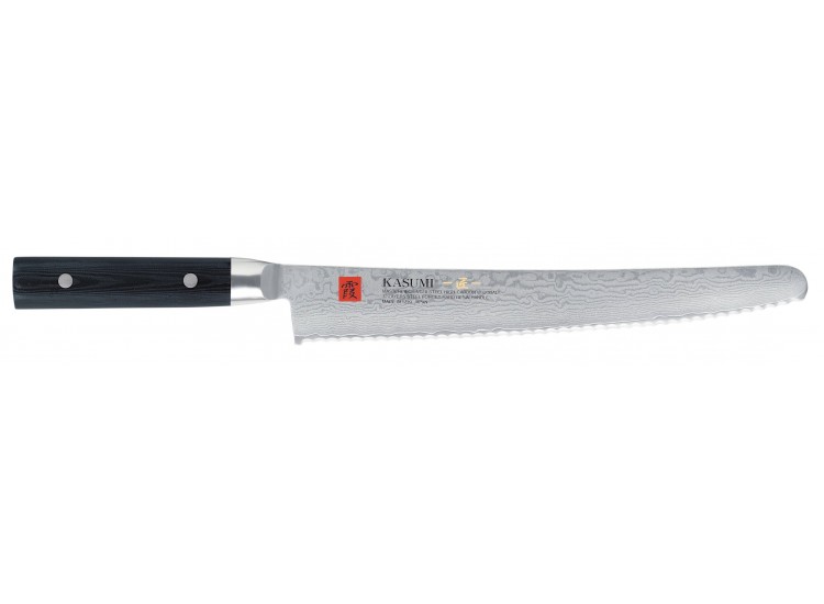 Couteau &agrave; pain japonais Kasumi Masterpiece damas haut de gamme 25cm