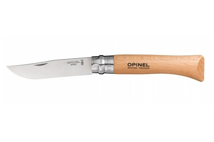 Couteau opinel traditionnel n°10 lame 10cm virole tournante manche en hêtre