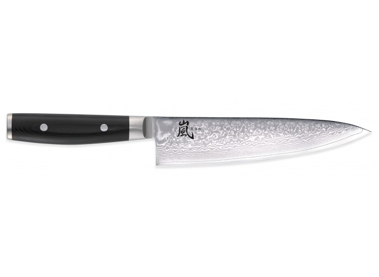 Couteau de chef japonais Yaxell RAN lame 20cm damas 69 couches