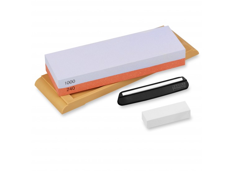Pierre &agrave; aiguiser japonaise Yaxell grains 240/1000 + 3 accessoires