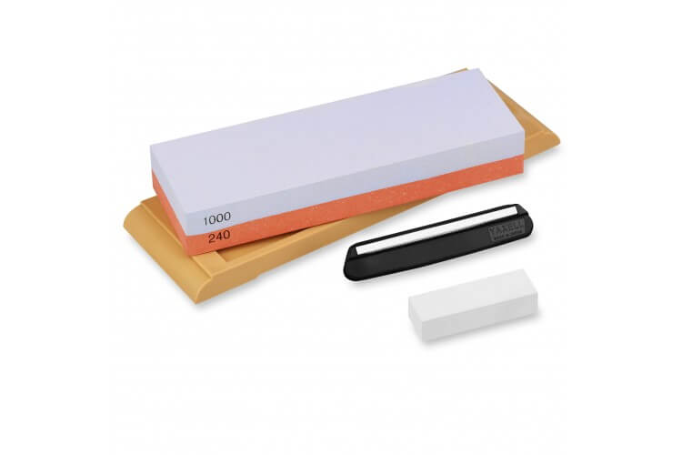 Pierre à aiguiser japonaise Yaxell grains 240/1000 + 3 accessoires