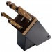 Bloc SABATIER Perigord en noyer laqué noir 5 couteaux forgés acier inox
