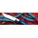 Couteau Opinel Tradition Baroudeur n°08 lame 8,5cm manche bleu + cordon