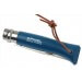 Couteau Opinel Tradition Baroudeur n°08 lame 8,5cm manche bleu + cordon