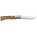 Couteau opinel traditionnel n°10 lame 10cm virole tournante manche en hêtre