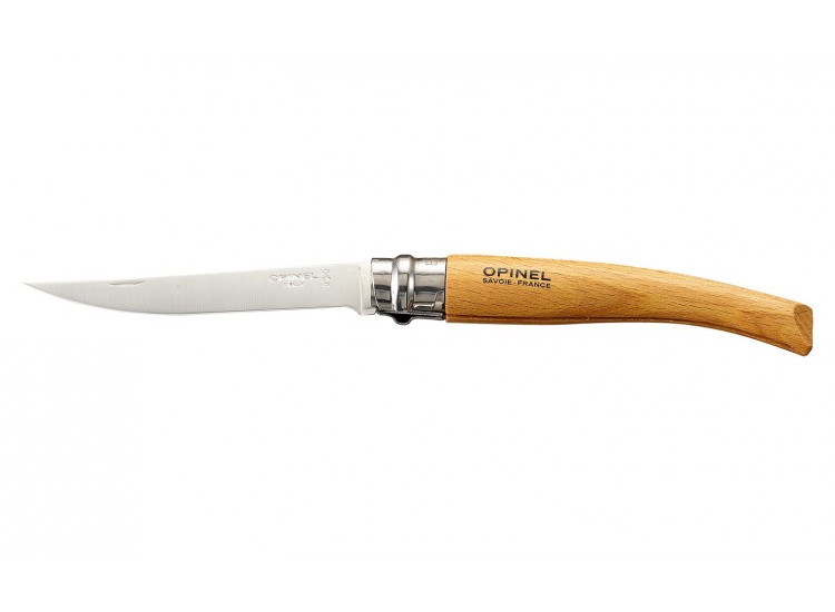 Couteau opinel Effil&eacute; n&deg;10 lame 10cm virole tournante manche en h&ecirc;tre