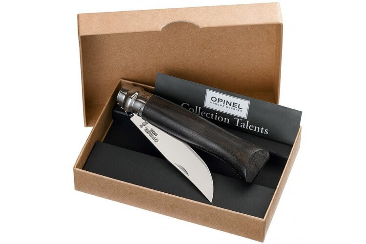 Couteau Opinel de luxe N°08 manche en Ebène et lame inox