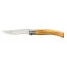Couteau opinel Effilé n°08 lame 8cm virole tournante manche en olivier
