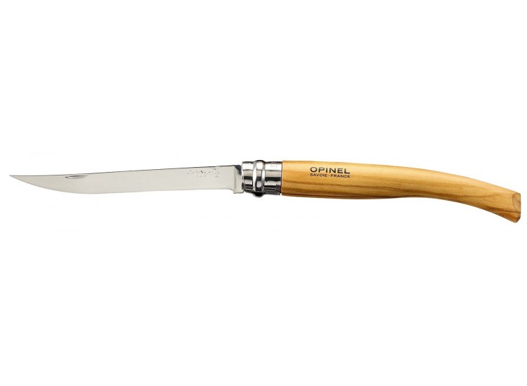 Couteau opinel Effil&eacute; n&deg;12 lame 12cm virole tournante manche en olivier