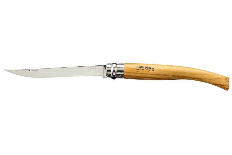 Couteau opinel Effilé n°12 lame 12cm virole tournante manche en olivier