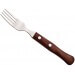 12 fourchettes à steak Arcos Dents de 9 cm inox Manche en bois 