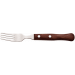 12 fourchettes à steak Arcos Dents de 9 cm inox Manche en bois 
