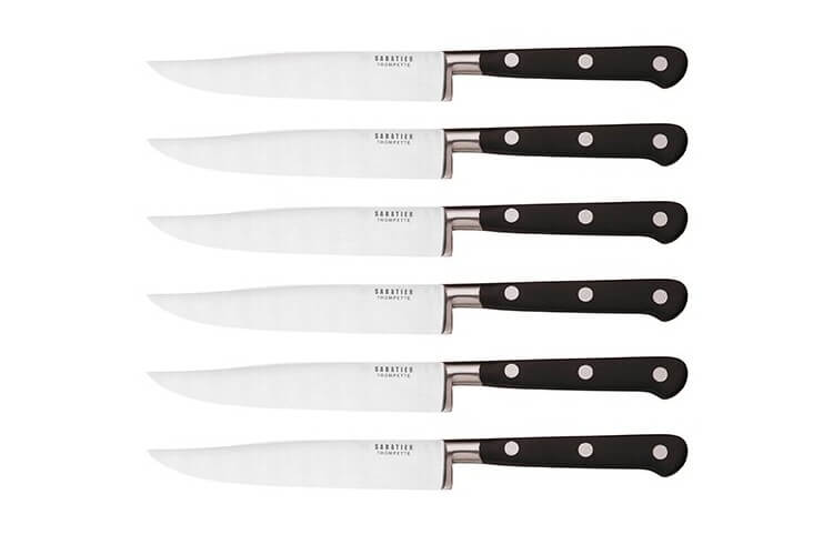 Coffret de 6 couteaux à steak Sabatier Trompette manches à rivets