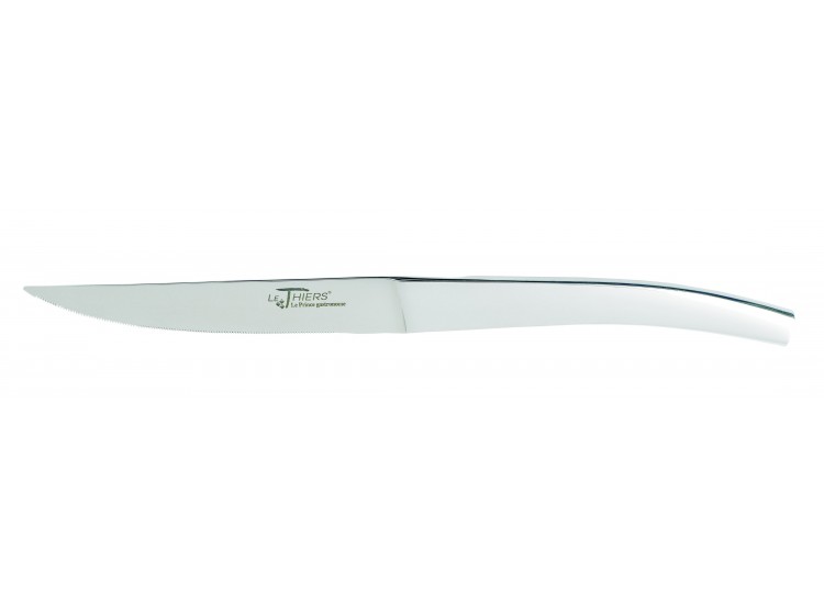 Couteau &agrave; steak Au Nain Thiers tout inox lame 11cm micro-dent&eacute;e