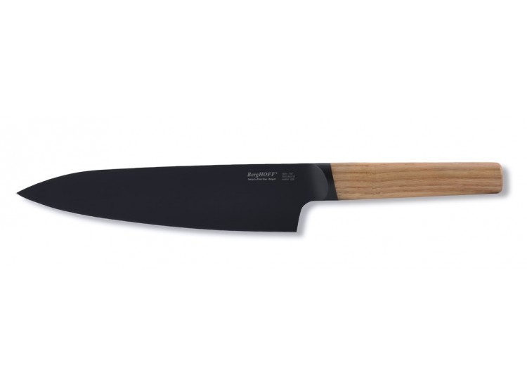 Couteau de chef Berghoff Ron Titan 19cm rev&ecirc;tement titane manche fr&ecirc;ne