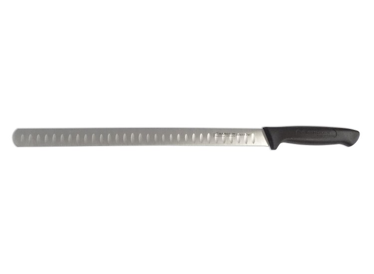 Couteau &agrave; jambon Bargoin Creative Chef lame alv&eacute;ol&eacute;e 28cm manche noir