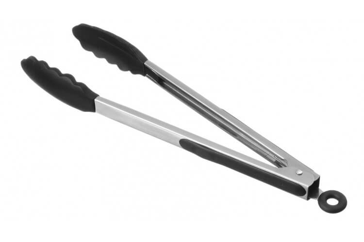 Pince à servir ergonomique 30cm embout en silicone noir