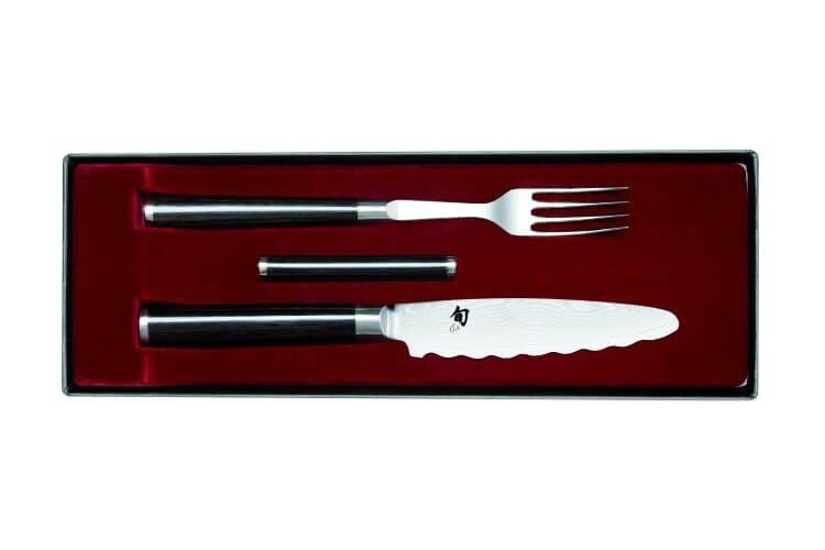 Set de couverts de table japonais KAI haut de gamme couteau universel + fourchette