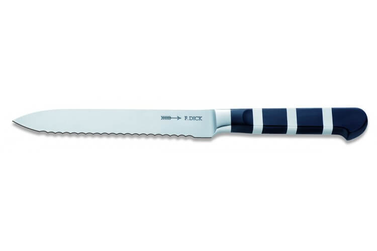 Couteau universel forgé DICK 1905 lame dentelée 13cm manche design