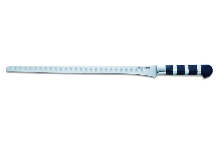 Couteau à saumon forgé DICK 1905 lame alvéolée 32cm manche design