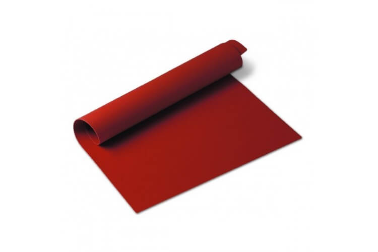 Tapis de cuisson en silicone 60x40cm coloris rouge