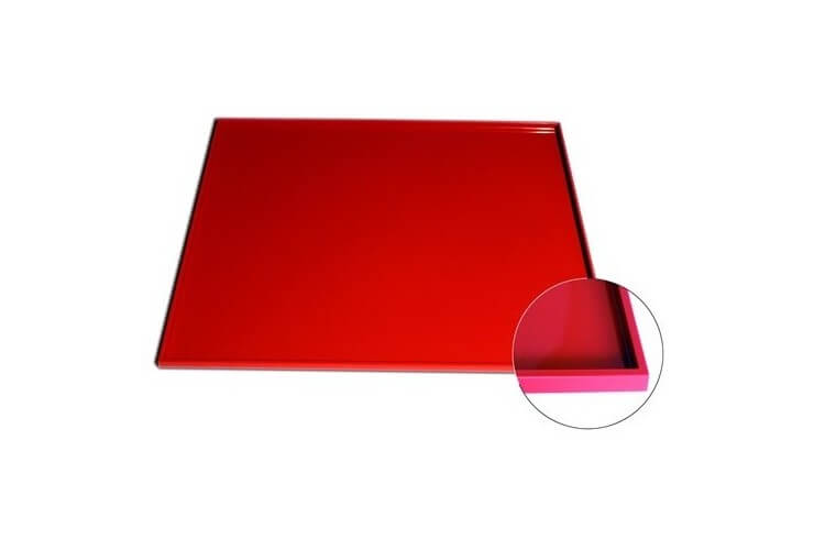 Tapis lisse de cuisson en silicone rouge 55x35cm bord épais