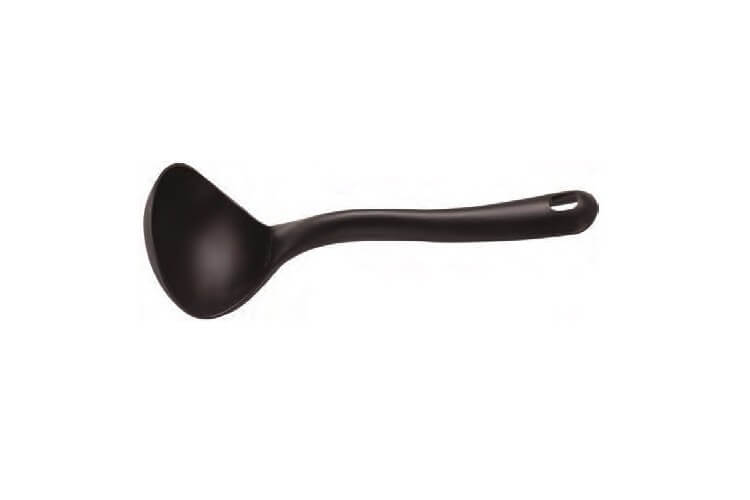 Louche de cuisine professionnelle en polyamide noir 32cm diamètre 9cm - 10cl