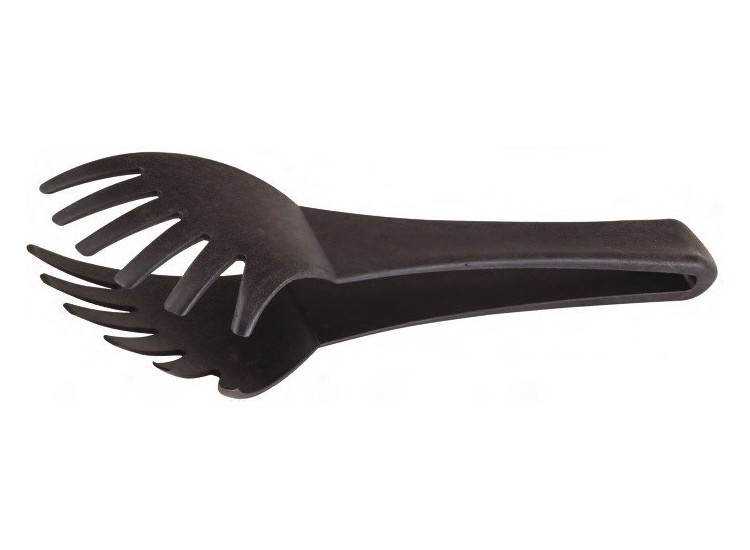 Pince &agrave; spaghetti professionnelle en polyamide noir 24cm