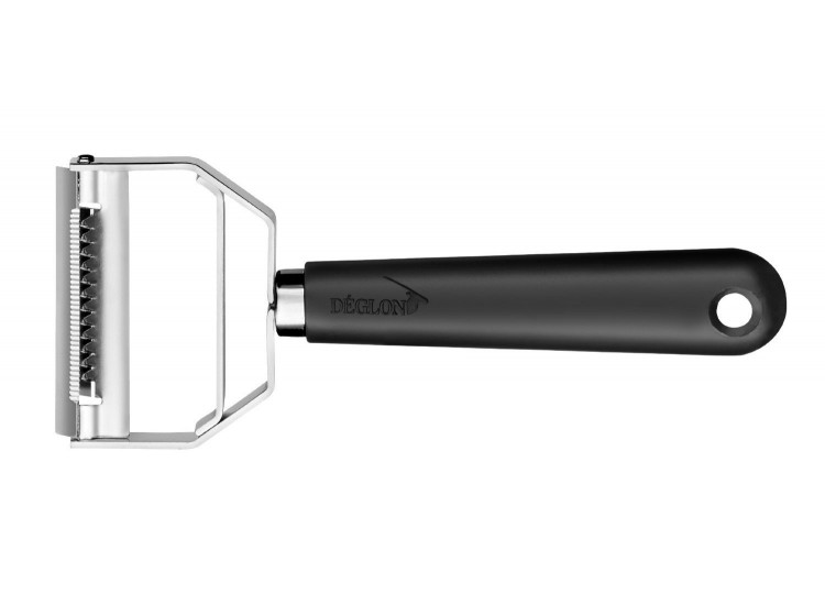 Eplucheur pour julienne DEGLON 5cm inox manche PP surmoul&eacute;