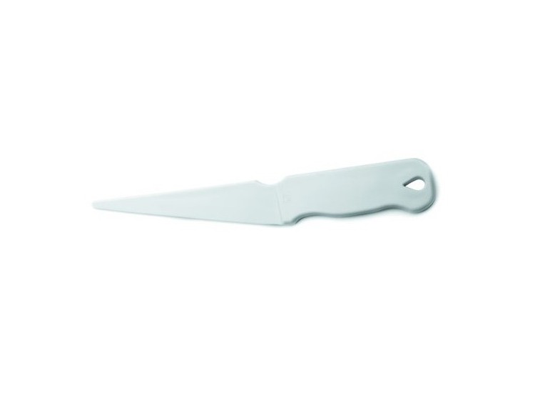 Couteau de d&eacute;cor en polym&egrave;re blanc 27cm ultra-pr&eacute;cis