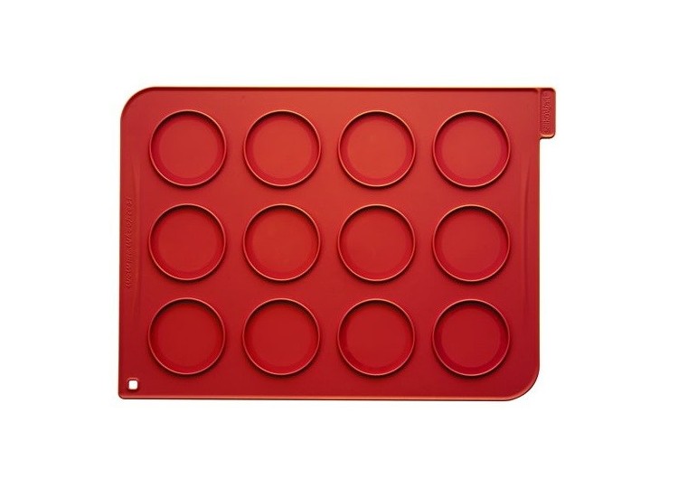 Plaque macarons en silicone 40x30cm 12 empreintes