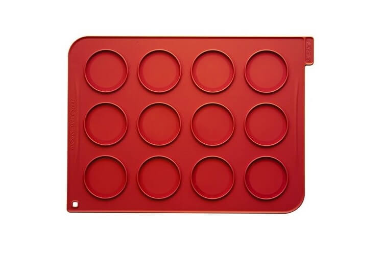 Plaque macarons en silicone 40x30cm 12 empreintes