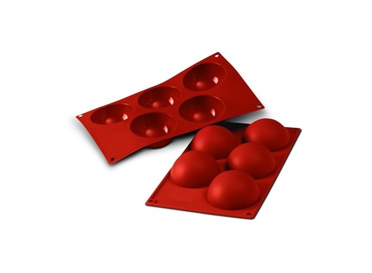 Moule professionnel en silicone Silicon Flex 300x175mm 5 demi-sph&egrave;res