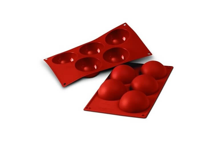 Moule professionnel en silicone Silicon Flex 300x175mm 5 demi-sphères