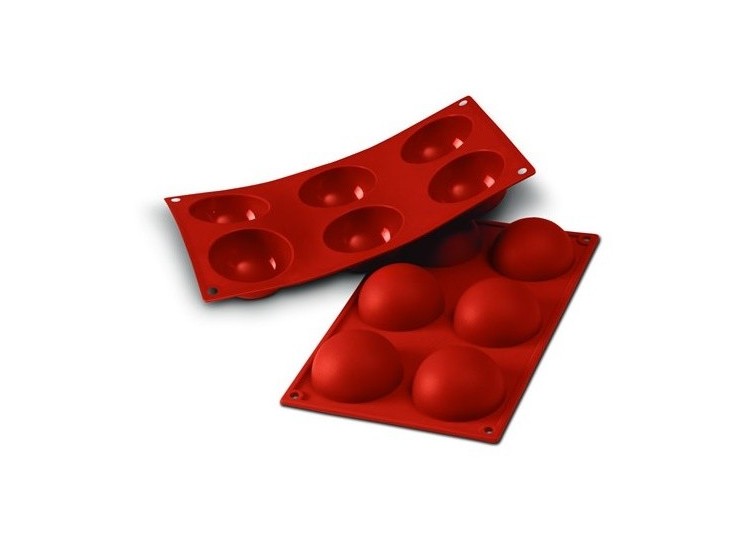 Moule professionnel en silicone Silicon Flex 300x175mm 6 demi-sph&egrave;res
