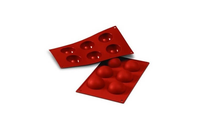 Moule professionnel en silicone Silicon Flex 300x175mm 6 demi-sphères 6cm